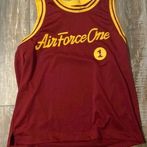 XXL Vintage Nike Air Force 1 Jersey Burgundy/Yellow